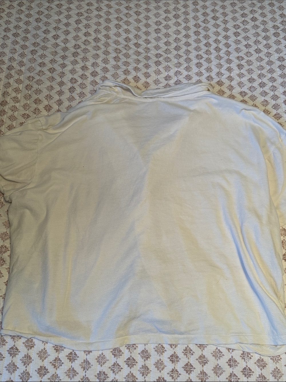 Madewell Cream Short-Sleeve Button Front Top - Picture 3 of 3